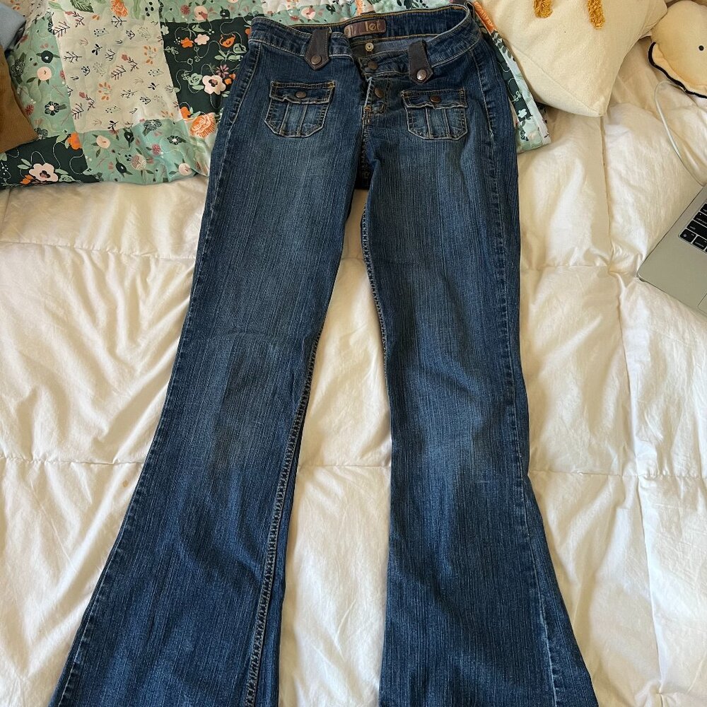 AUTHENTIC Y2K LOWRISE DENIM FLARE JEANS Size